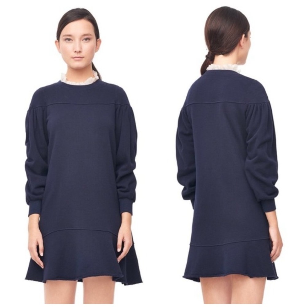 Rebecca Taylor La Vie Fleece Dress Navy Size Small